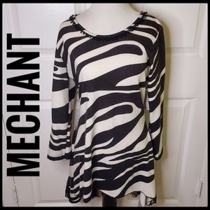 MECHANT BLACK AND WHITE TUNIC